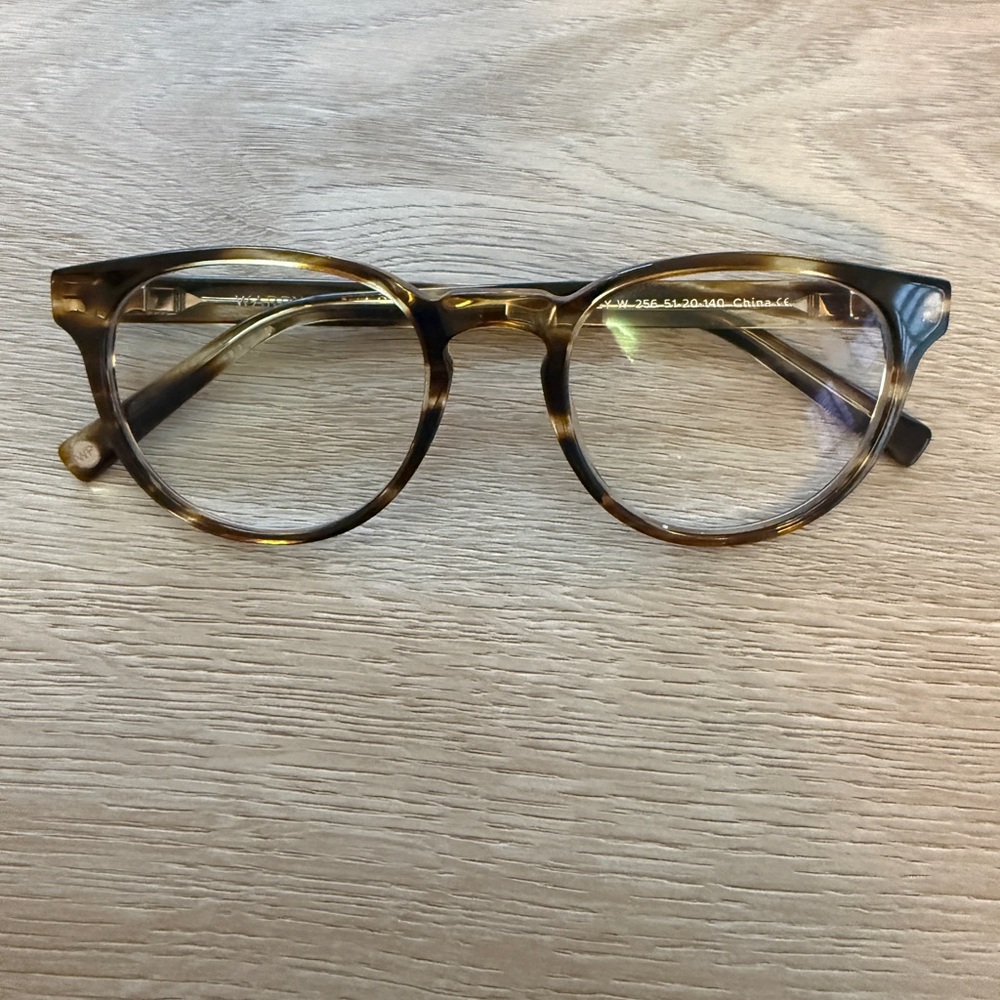 Warby Parker Percey (Wide) Striped Sassafrass Blue Light Glasses